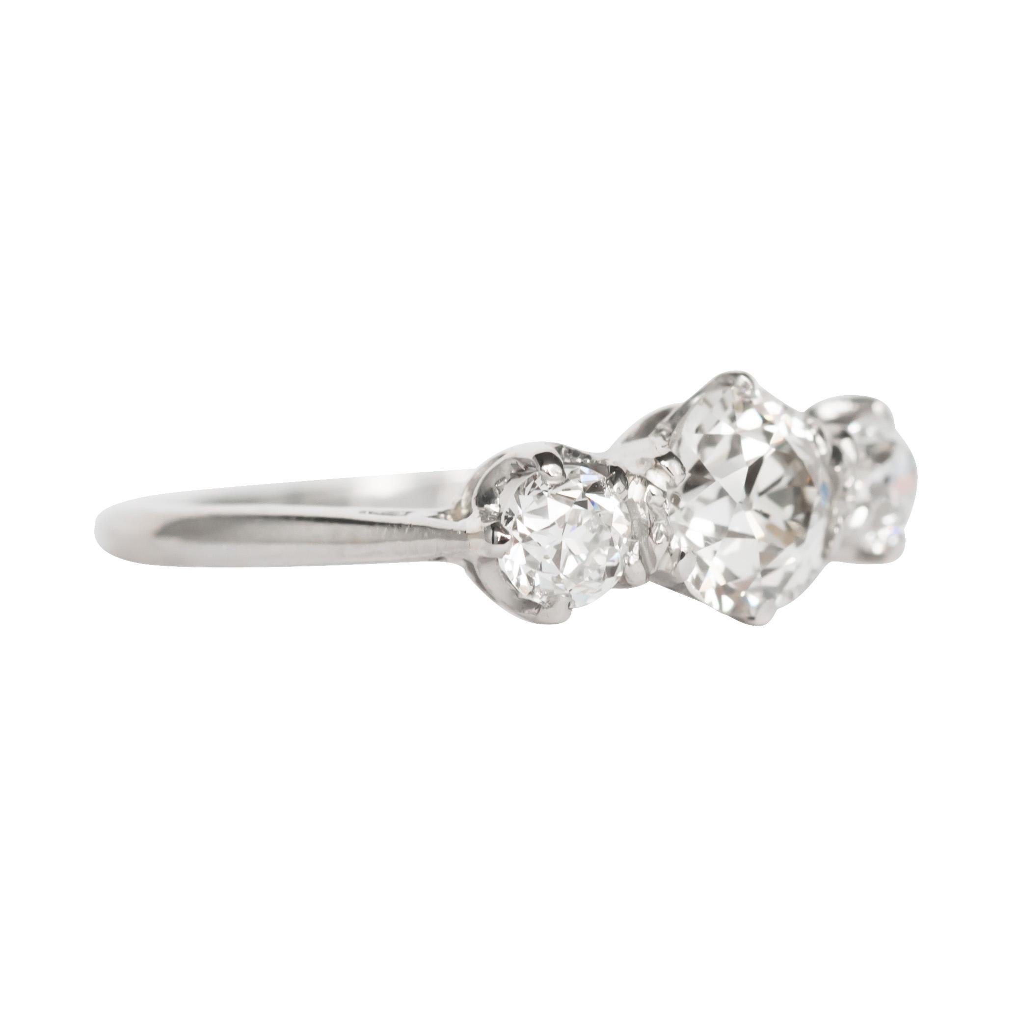 1.00 Carat Diamond Platinum Engagement Ring (Edwardian)