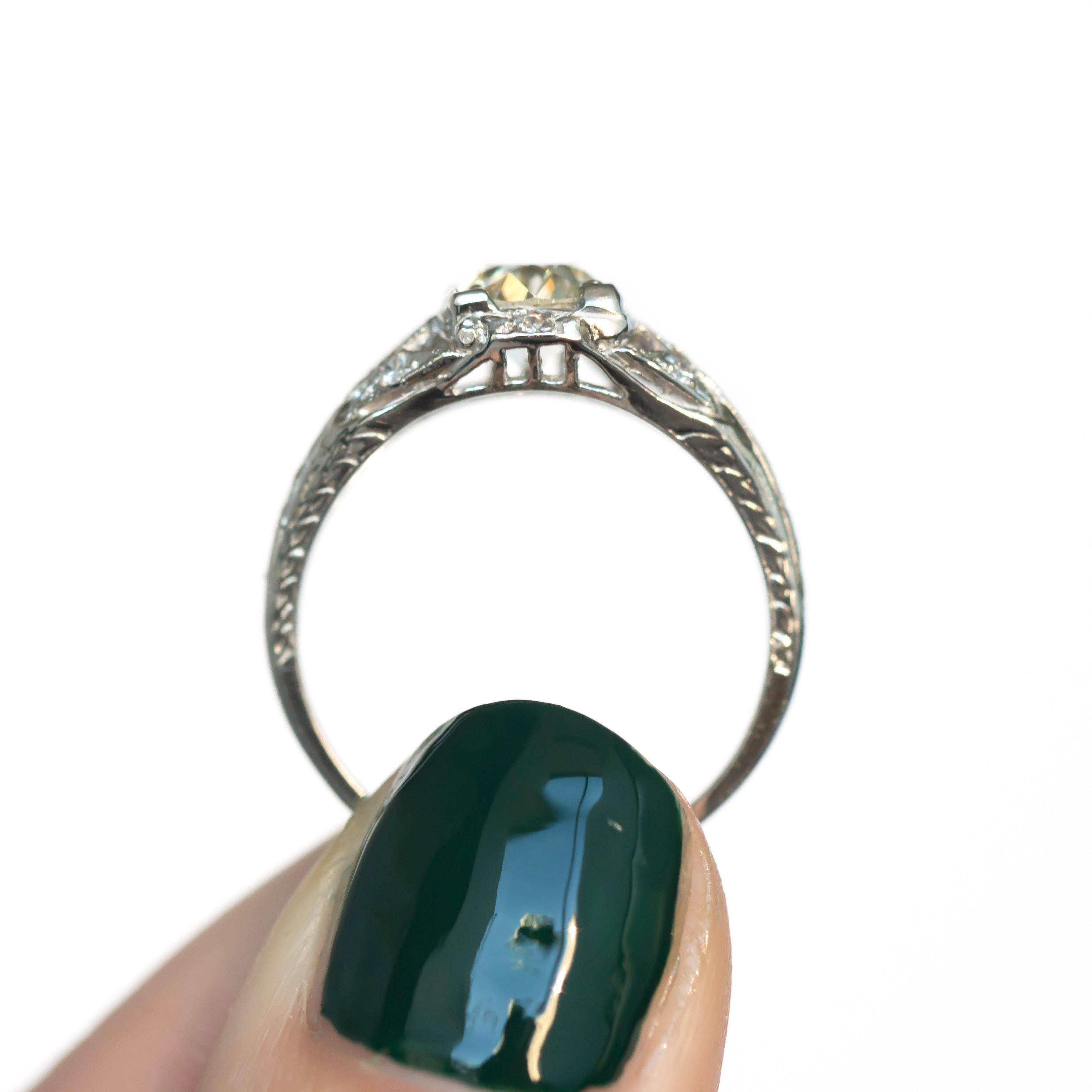 Bague de fiançailles en platine avec diamants de 1,00 carat Unisexe en vente
