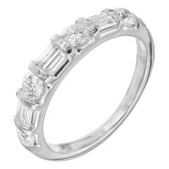 1.00 Carat Diamond Platinum Wedding Band Ring