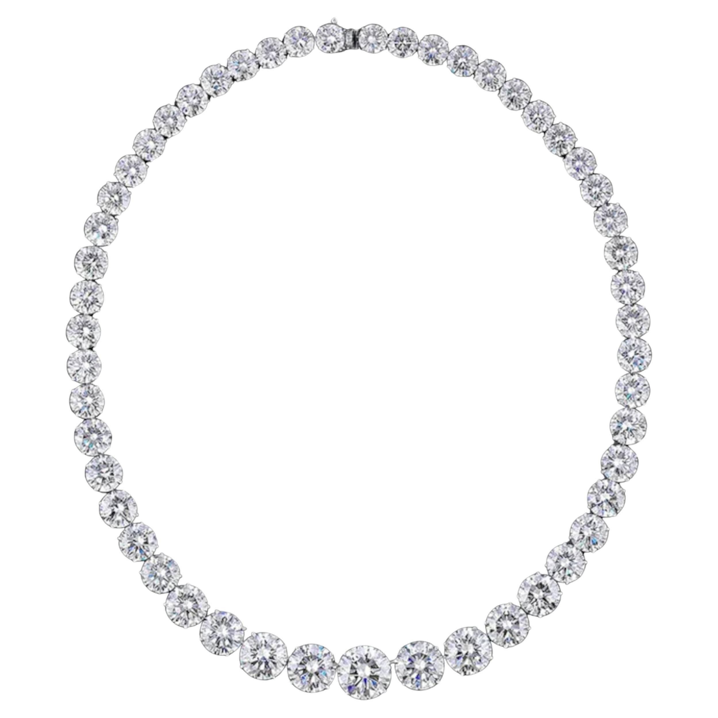 100 Carat Diamond Riviera Platinum Necklace