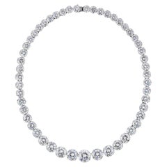 Collar de Platino Riviera con Diamantes de 100 Quilates
