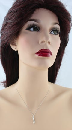 1.00 Carat Diamond Seven-Stone Journey Gold Pendant Necklace