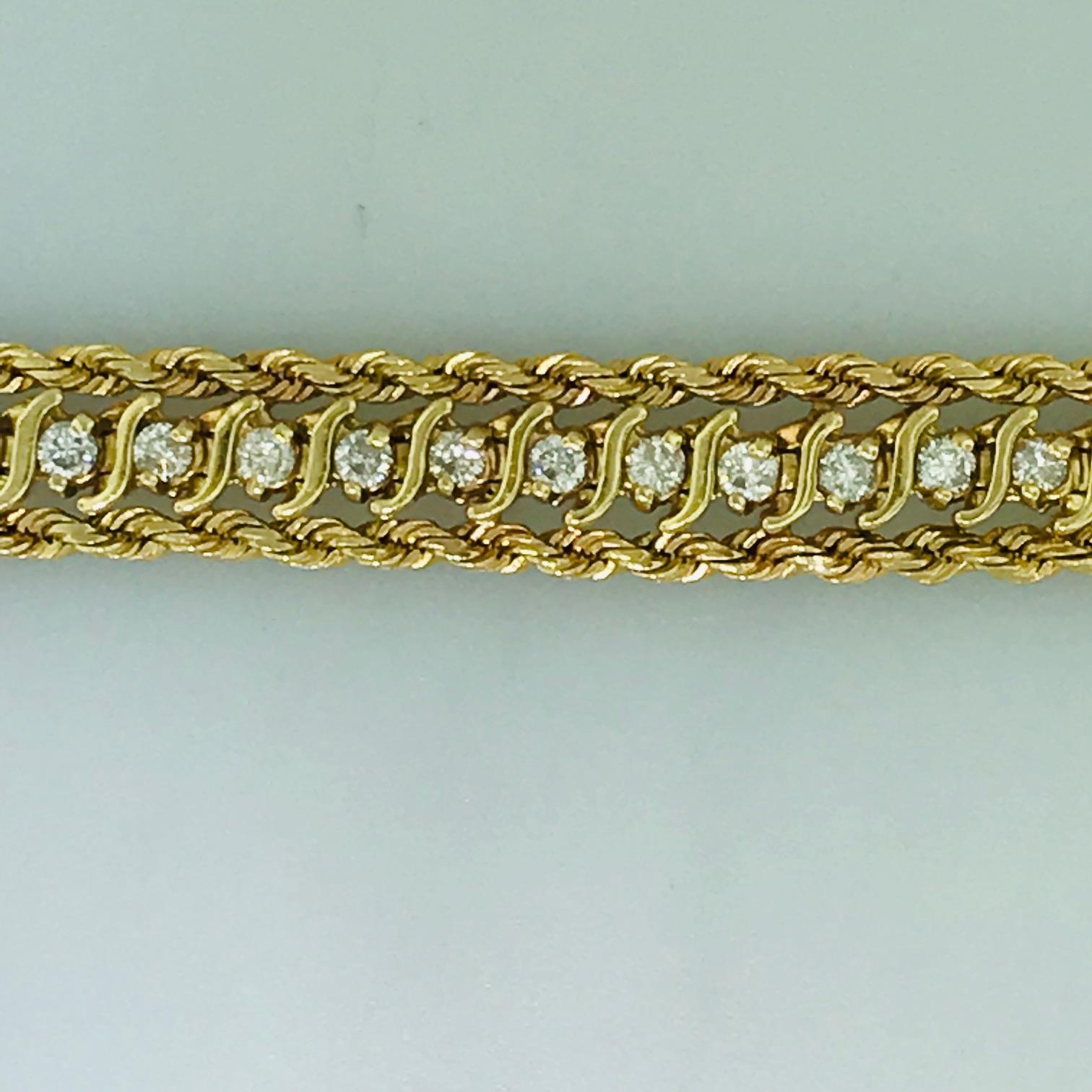 rope bracelet with diamonds