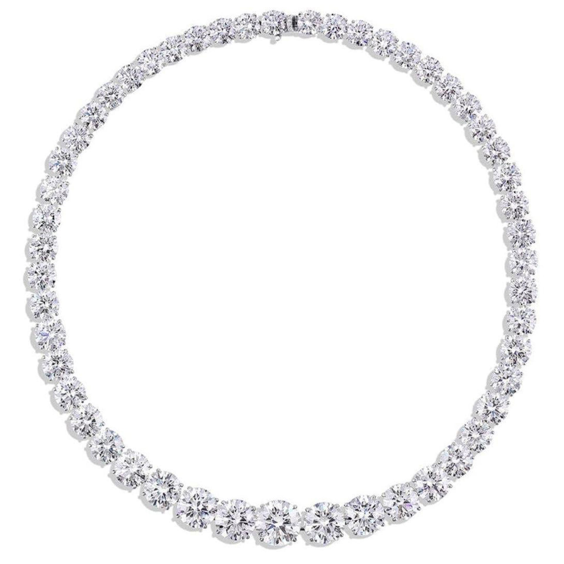 Collar de tenis con diamantes de 100 quilates  D-E-F Color  Claridad VVS-VS