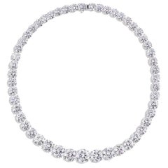 100-Carat Diamond Tennis Necklace  D-E-F Color  VVS-VS Clarity