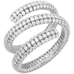 100 Carat Diamond Wrap Bracelet in 18 Karat Gold, 321 Diamonds + 100.00 Carat