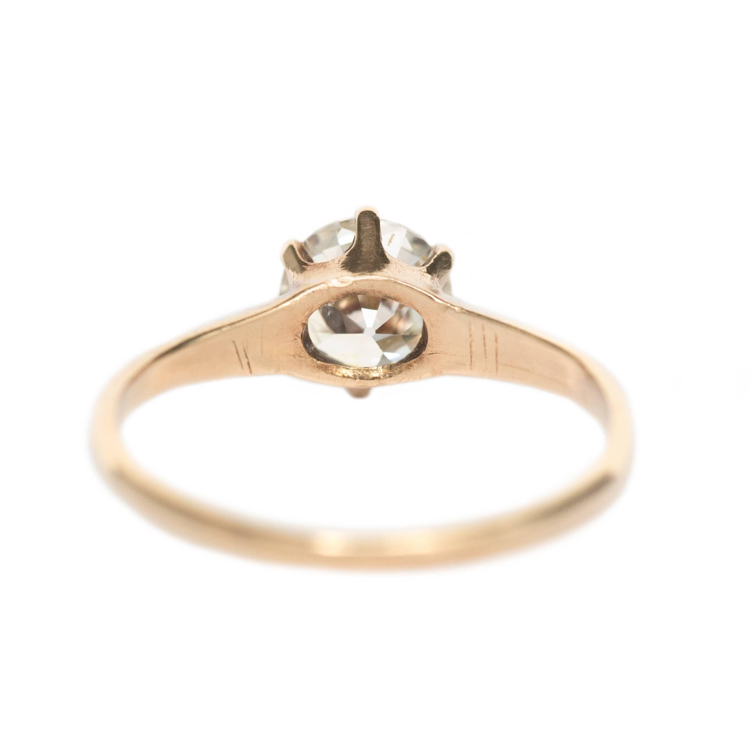 Victorian 1.00 Carat Diamond Yellow Gold Engagement Ring