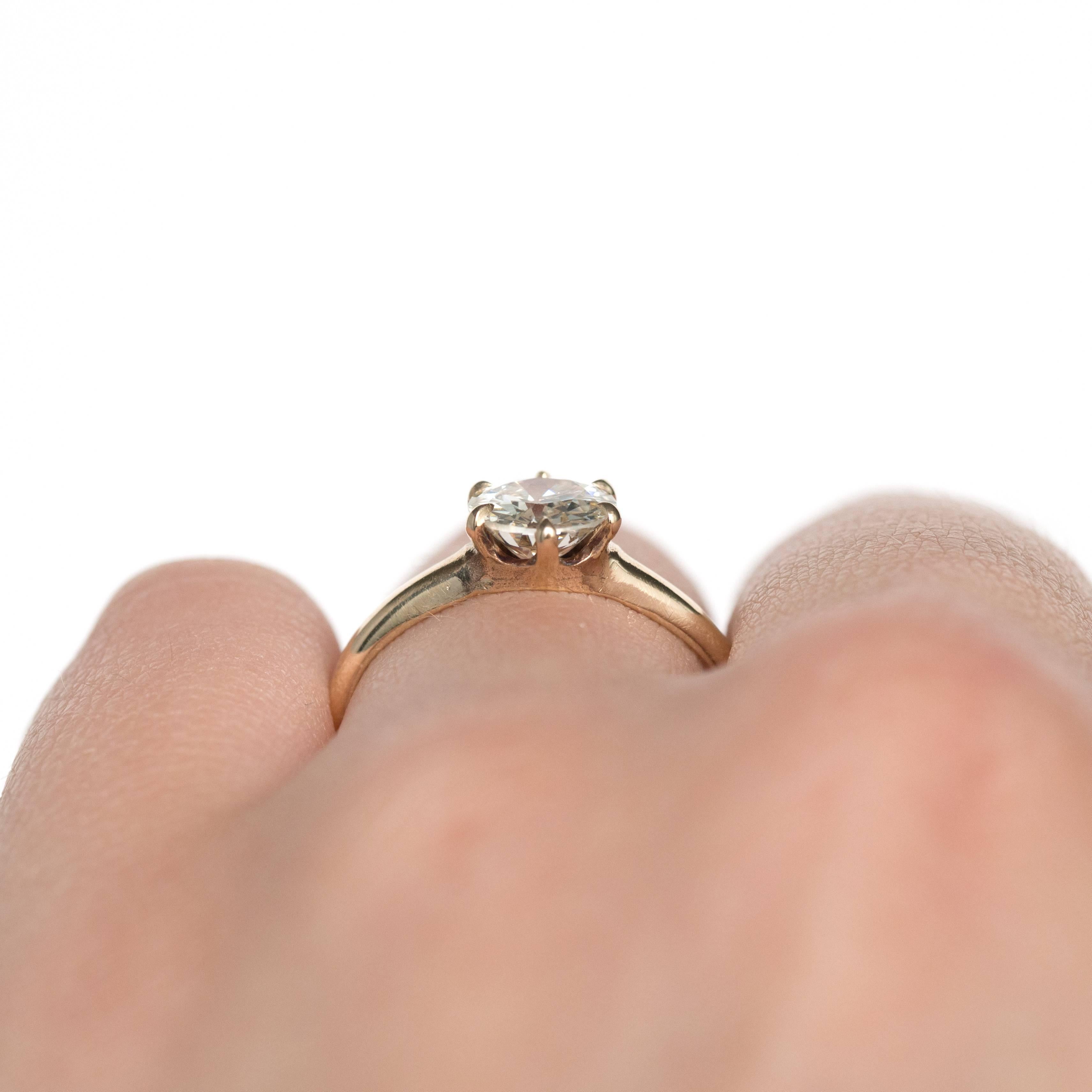 1.00 Carat Diamond Yellow Gold Engagement Ring 2