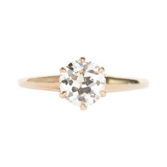 1.00 Carat Diamond Yellow Gold Engagement Ring