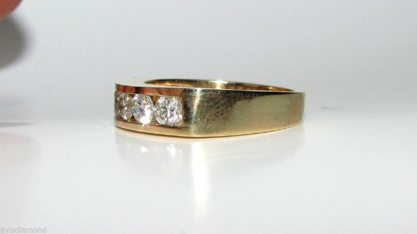 1.00 Carat Diamonds Band Ring 14 Karat Classic Channel For Sale 2
