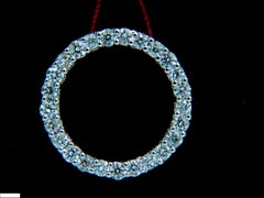 Pendentif circulaire avec diamants de 1,00 carat, taille pleine, G/VS, 14 carats*