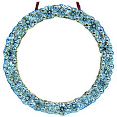 Pendentif circulaire avec diamants de 1,00 carat, taille pleine, G/VS, 14 carats*