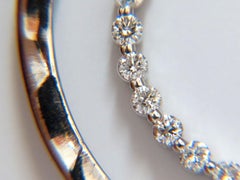 1.00 Carat Diamonds Dangling Circle Within Circle by Yard Necklace 18 Karat*