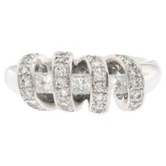 Alliance en or blanc 18 carats avec diamants de 1,00 carat