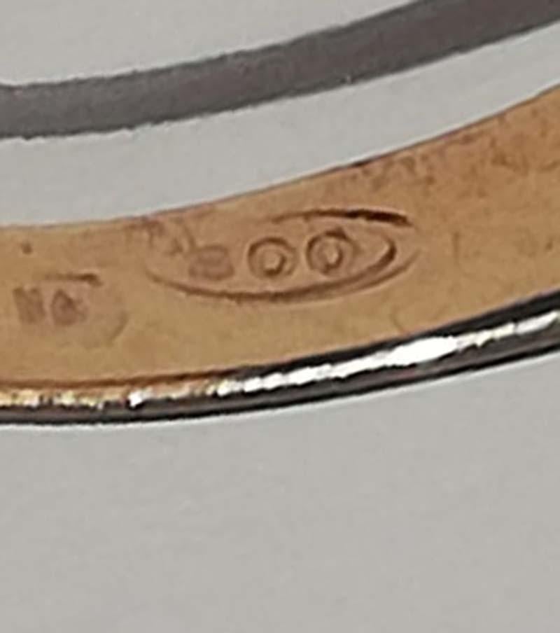 1.00 Karat Diamanten, Roségold und Silberring. im Angebot 1