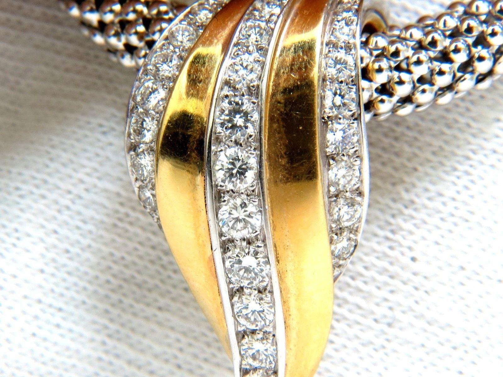 da uomo o donna 1,00 Carati Diamanti Slope Enhancer Diamante Slide Collana di perline 14 Carati in vendita