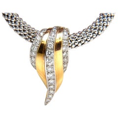 1,00 Karat Diamanten Slope Enhancer Diamant Slide Perlenkette 14 Karat