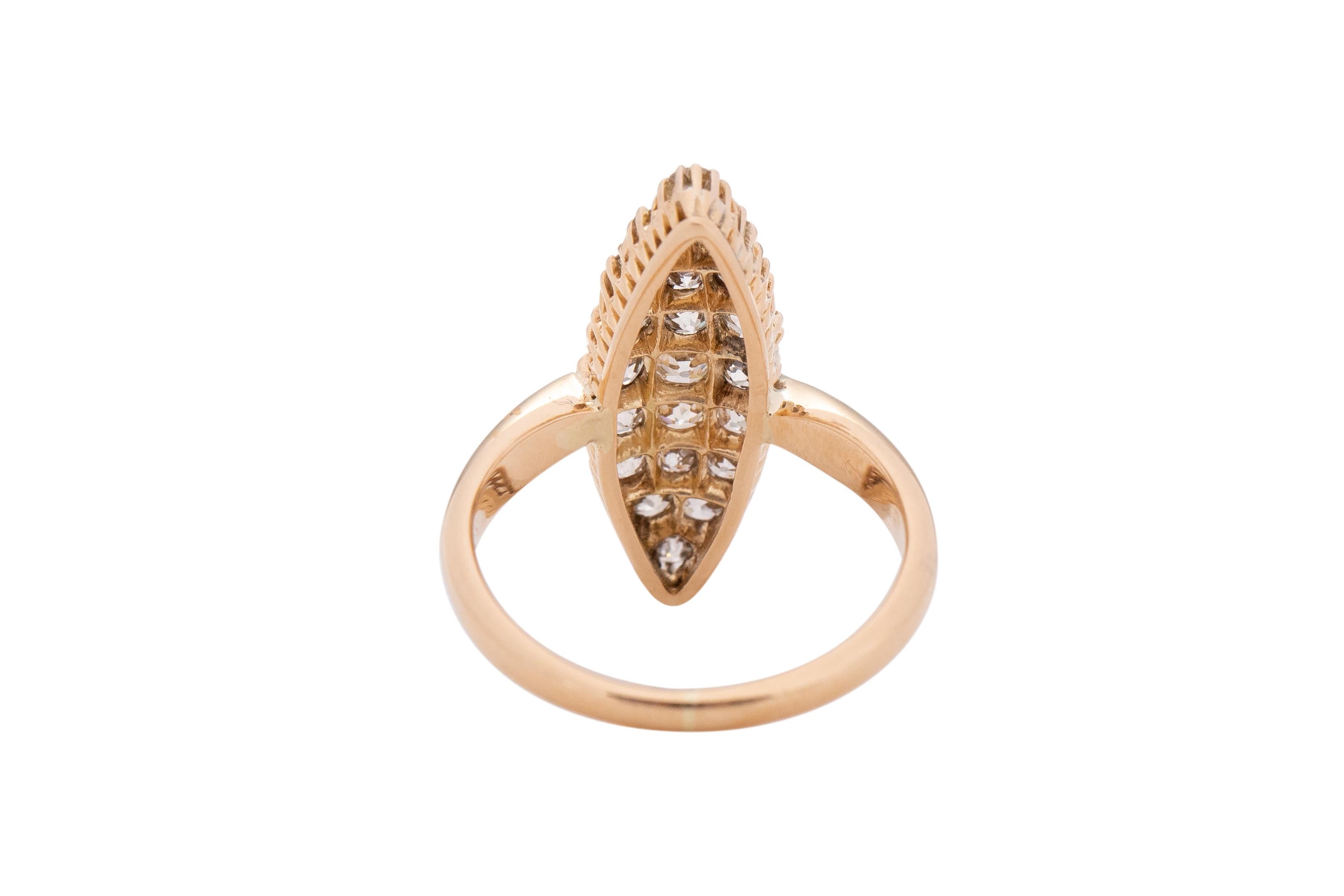 1.00 Carat Edwardian Diamond 14 Karat Yellow Gold Engagement Ring In Good Condition For Sale In Atlanta, GA
