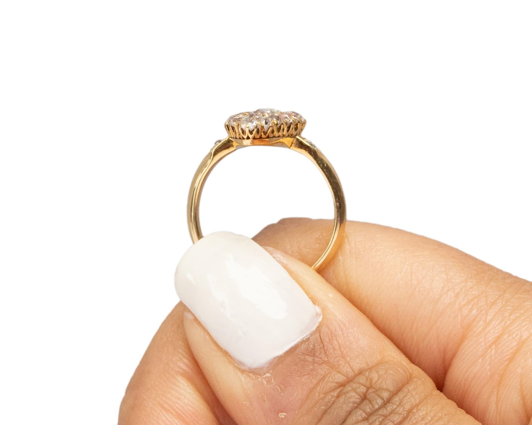 1.00 Carat Edwardian Diamond 18 Karat Yellow Gold Tiffany and Co Engagement Ring For Sale 2