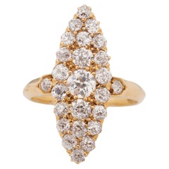 Bague de fiançailles Tiffany and Co en or jaune 18 carats avec diamants édouardiens de 1,00 carat