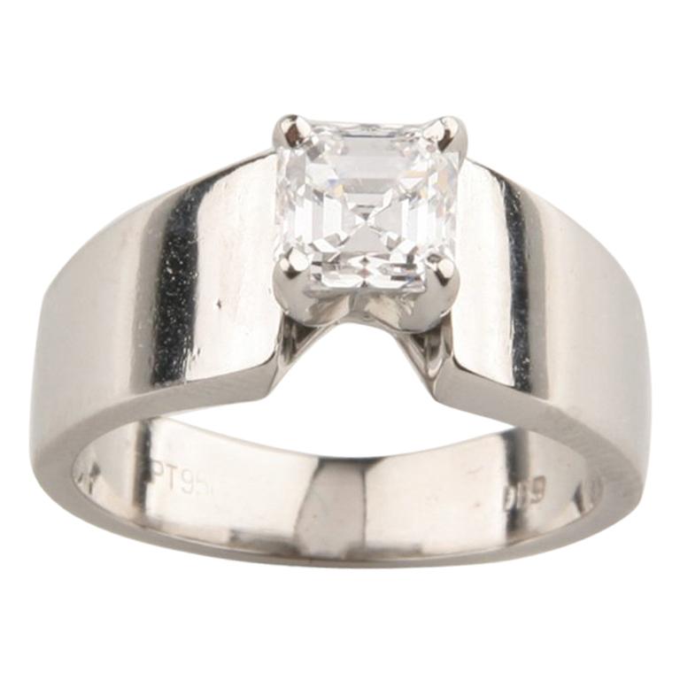 4 Carat Emerald Cut Diamond Ring