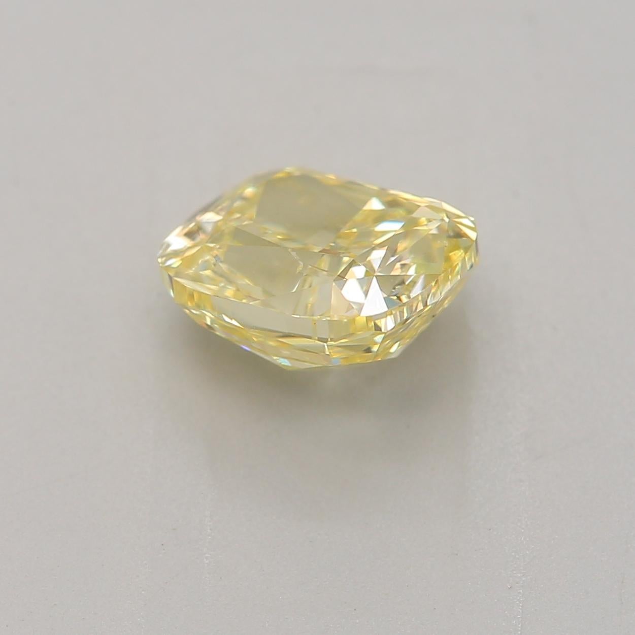 Cushion Cut 1.00 Carat Fancy Intense Yellow Cushion cut diamond SI2 Clarity GIA Certified For Sale