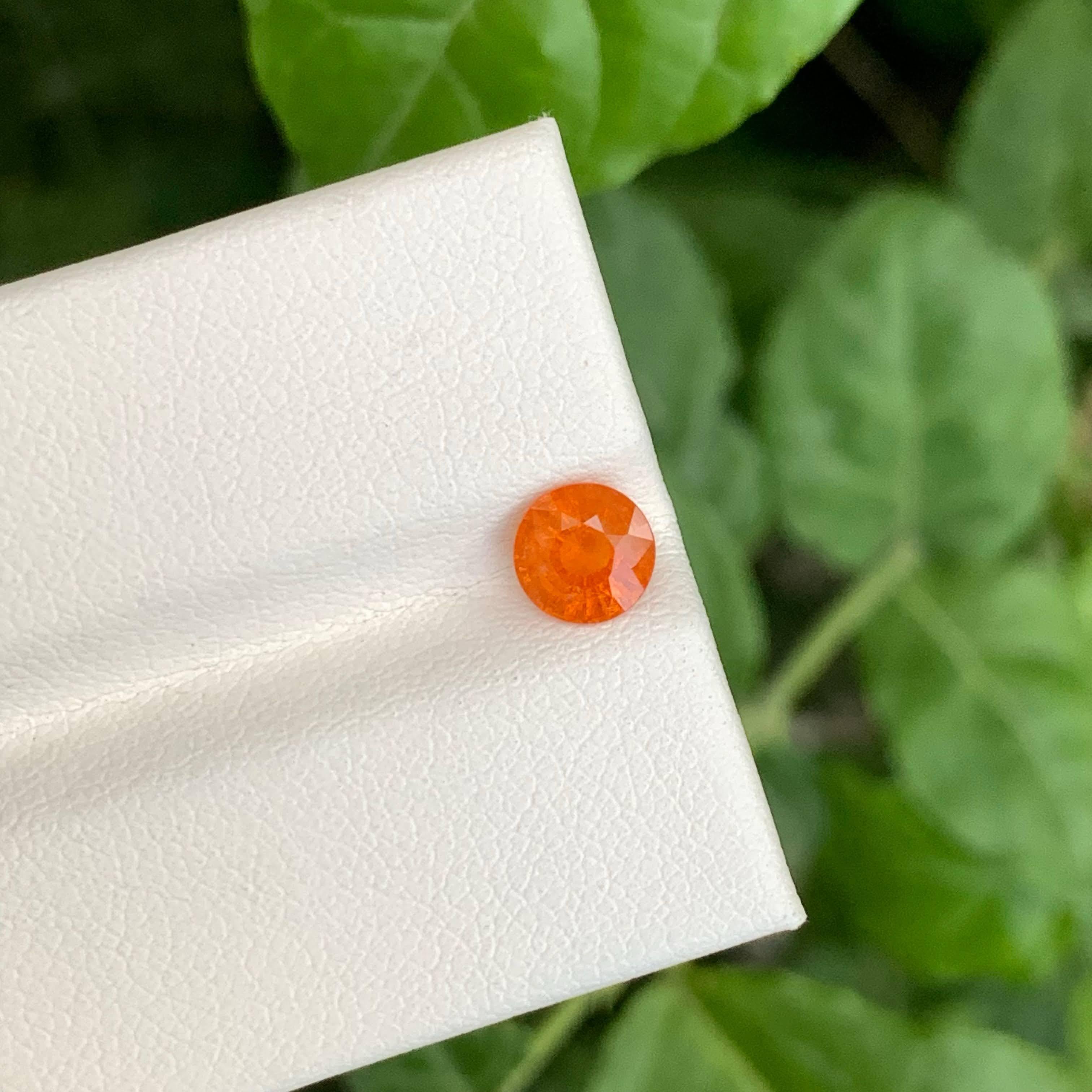 1,00 Karat Fanta Spessartit Granat Stein Rundschliff Natürlicher Afrikanischer Edelstein im Angebot 1