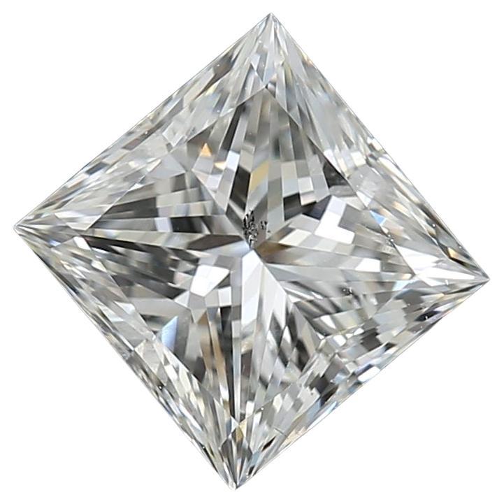 1.00 Carat Princess cut diamond SI1 Clarity GIA Certified For Sale