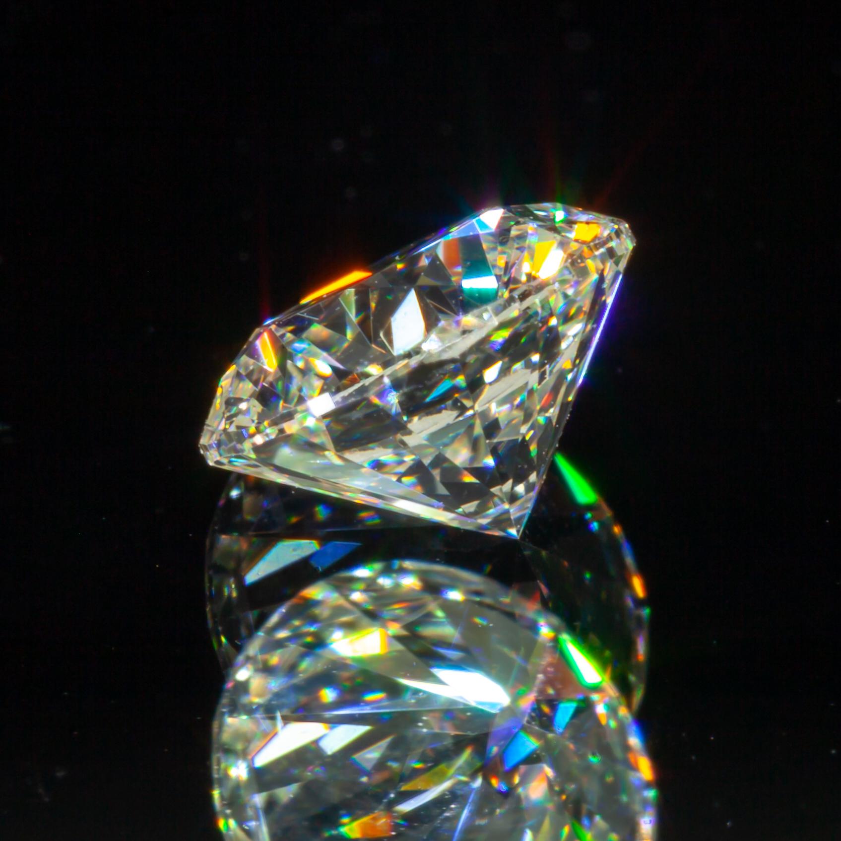Moderne Diamant taille ronde brillant de 1,00 carat non serti K/VS2 certifié GIA en vente