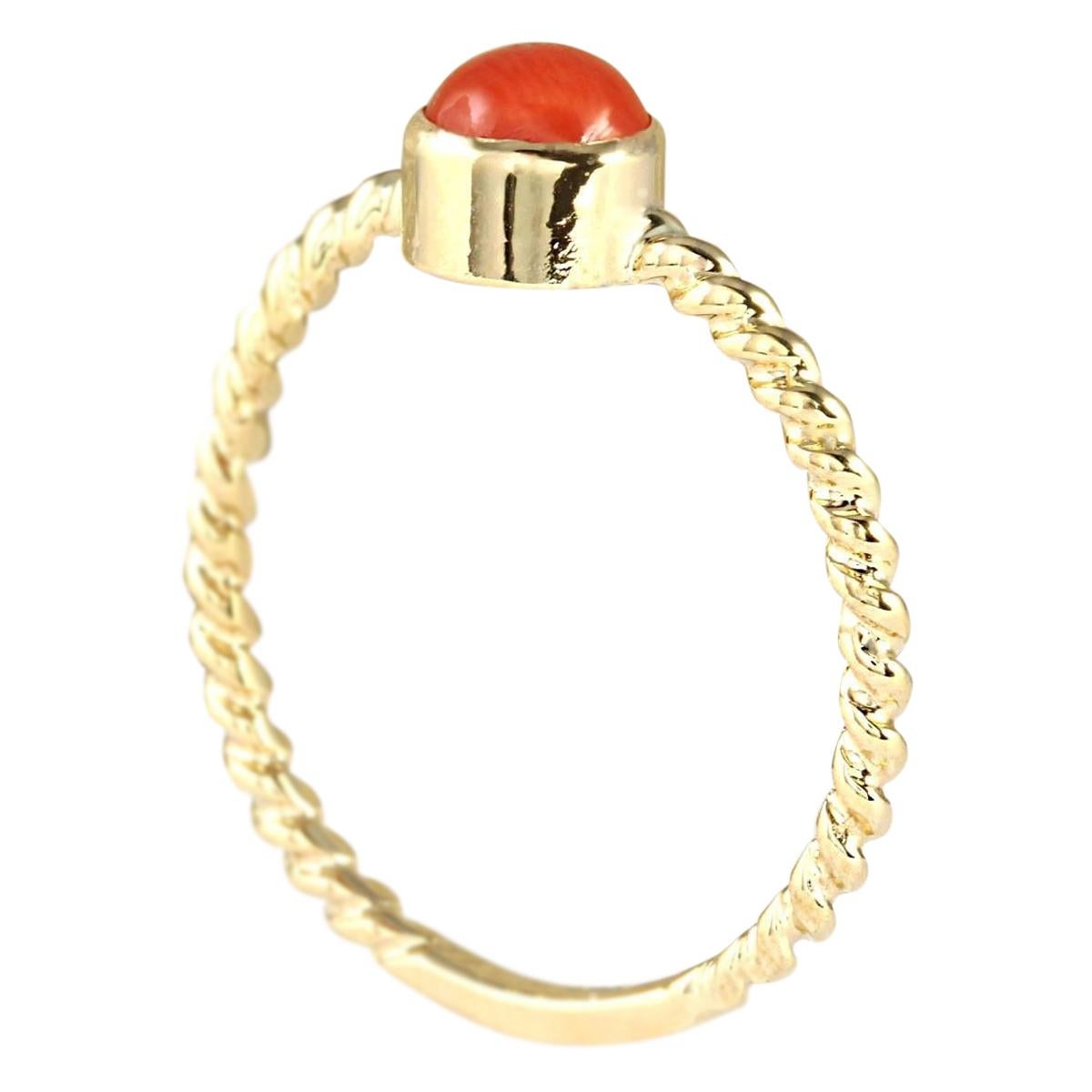 coral ring gold
