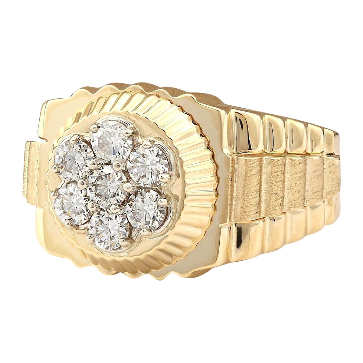1.00 Carat Natural Diamond 18 Karat Yellow Gold Ring
Stamped: 18K Yellow Gold
Total Ring Weight: 13.5 Grams
Total Natural Diamond Weight is 1.00 Carat
Color: F-G, Clarity: VS2-SI1
Face Measures: 15.30x16.30 mm
Sku: [703435W]
