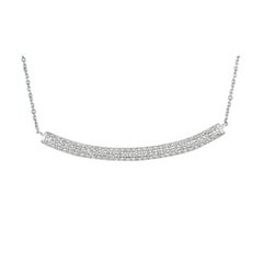 1,00 carati di diamante naturale Collana a barre in oro giallo 14 carati G SI