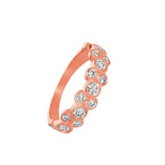 1.00 Carat Natural Diamond Bezel Ring G SI 14 Karat Rose Gold