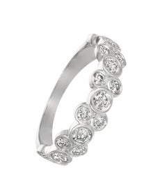 1.00 Carat Natural Diamond Bezel Ring G SI 14 Karat White Gold