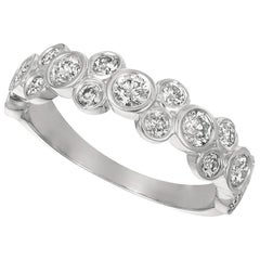 1,00 Quilate Anillo Bisel Diamante Natural G SI Oro Blanco 14 Kilates