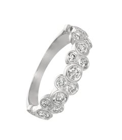 1.00 Carat Natural Diamond Bezel Ring G SI 14 Karat White Gold