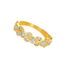 1.00 Carat Natural Diamond Bezel Ring G SI 14 Karat Yellow Gold