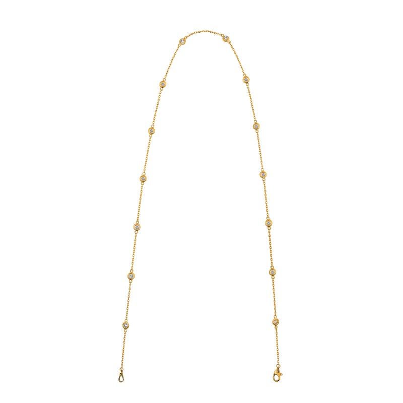 yellow 14k gold si necklace with diamond