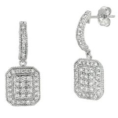 1,00 Karat natürliche Diamant-Tropfen-Ohrringe G SI 14K Weißgold