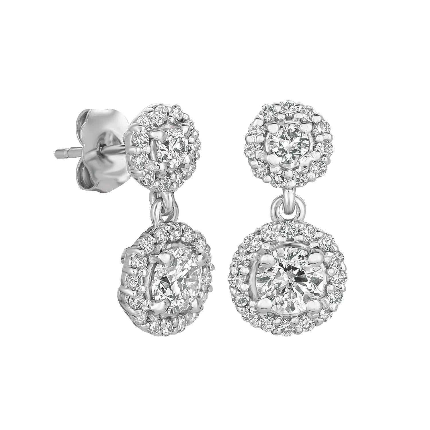 
1.00 Carat Natural Diamond Earrings G SI 14K White Gold

    100% Natural, Not Enhanced in any way Round Cut Diamond Earrings
    1.00CT
    Color G-H 
    Clarity SI  
    14K White Gold  2.3 grams, Pave style 
    5/8 inch in height, 5/16 inch in