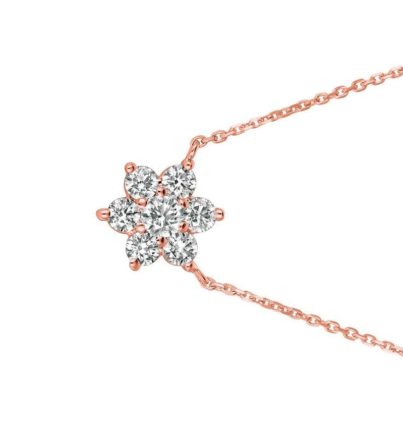 
1.00 Carat Natural Diamond Flower Necklace 14K Rose Gold G SI 18 inches chain

    100% Natural Diamonds, Not Enhanced in any way Round Cut Diamond Necklace  
    1.00CT
    G-H 
    SI  
    14K Rose Gold,   Prong style , 2.6 grams 
    7/16 inch