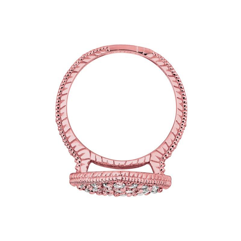 1,00 Quilate Anillo Corazón Diamante Natural Banda G SI Oro Rosa 14 Kilates Corte redondo en venta