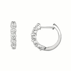 1,00 Karat natürliche Diamant-Creolen, G SI 14K Weißgold