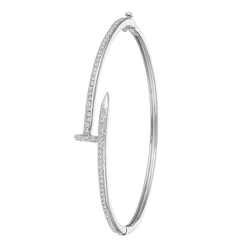 
1.00 Carat Natural Diamond Nail Bangle Bracelet G SI 14K White Gold

    100% Natural Diamonds, Not Enhanced in any way Round Cut Diamond Bangle  
    1.00CT
    G-H 
    SI  
    14K White Gold,  Pave Style,   11.6 grams
    3/8 inches in width 
 
