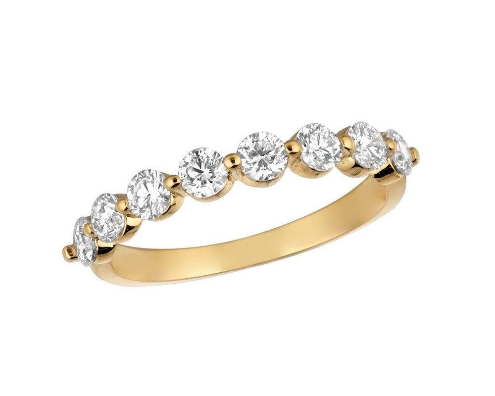 For Sale:  1.00 Carat Natural Diamond Ring G SI 14 Karat Yellow Gold 3