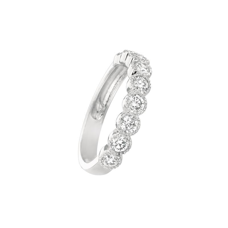 1.00 Carat Natural Diamond Ring G SI 14K White Gold 9 stones 3mm width

100% Natural Diamonds, Not Enhanced in any way Round Cut Diamond Ring
1.00CT
G-H
SI
14K White Gold burnish style 2.70 grams
3 mm in width
Size 7
9 stones

R6883.10W

ALL OUR