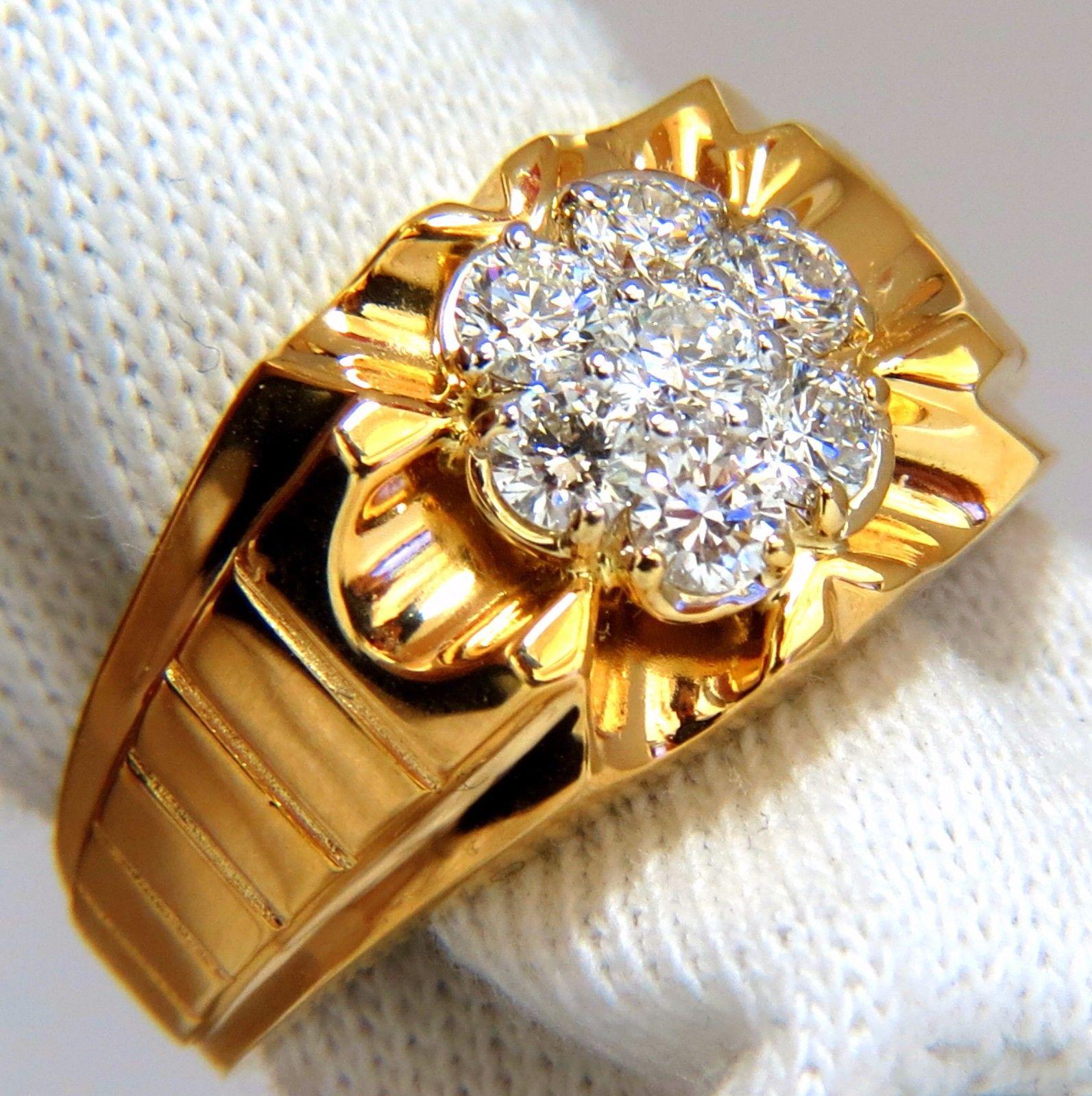 1.00 Carat Natural Diamonds Men's Ring G/Vs 14 Karat 1