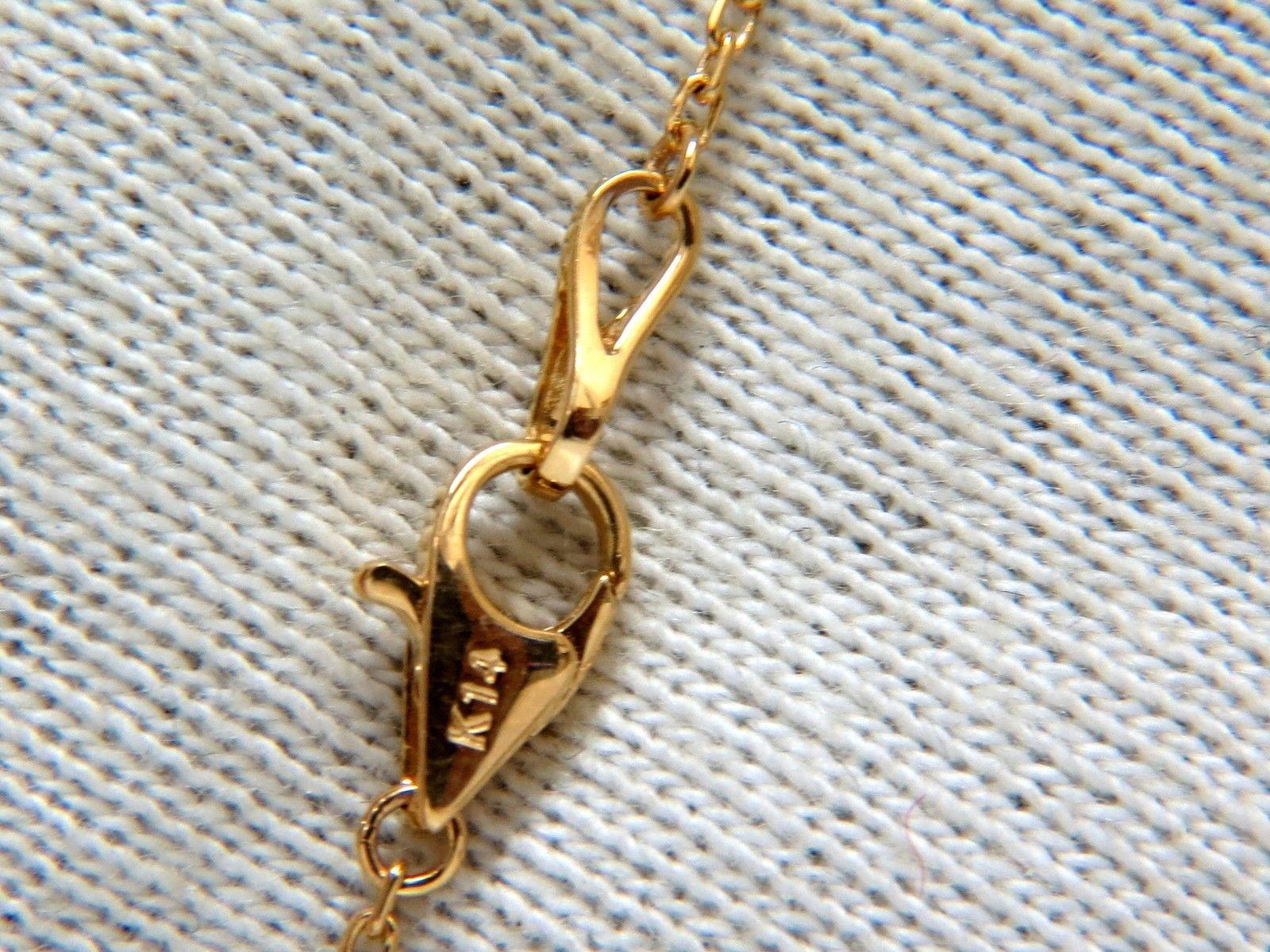 Taille ronde Collier à cœur ouvert en or 14 carats avec diamants jaunes fantaisie naturels de 1,00 carat en vente