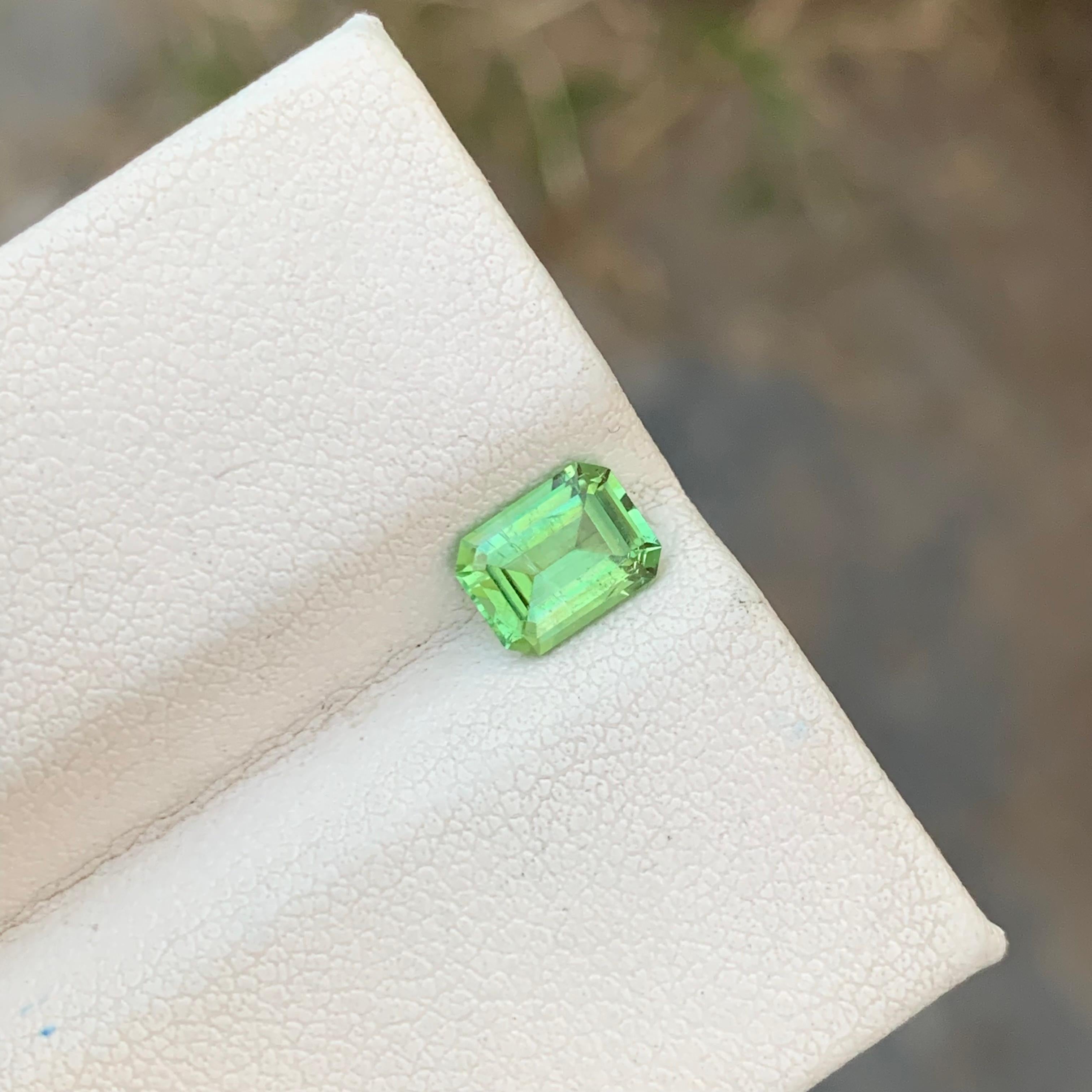 Loose Green Tourmaline
Weight: 1.00 Carats
Dimension: 7 x 5.2 x 3.5 Mm
Colour: Green 
Origin: Afghanistan
Certificate: On Demand
Treatment: Non

Tourmaline is a captivating gemstone known for its remarkable variety of colors, making it a favorite
