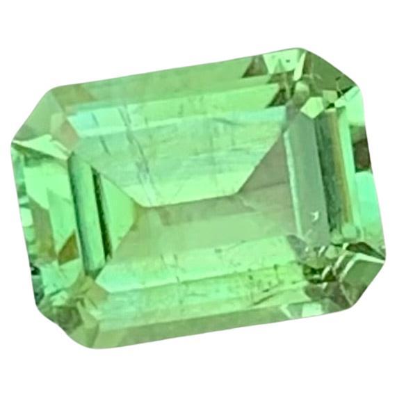 1.00 Carat Natural Loose Green Tourmaline Emerald Shape Gem For Jewellery Making For Sale